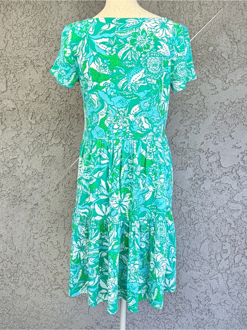 Lilly Pulitzer Tiered T-Shirt Dress Geanna Style 010343 Cotton  Small - Picture 4 of 12